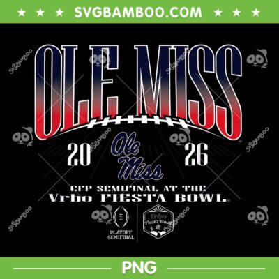Ole Miss Vebo Fiesta Bowl 2026 PNG, Mississippi Ole Miss CFP Semifinal PNG