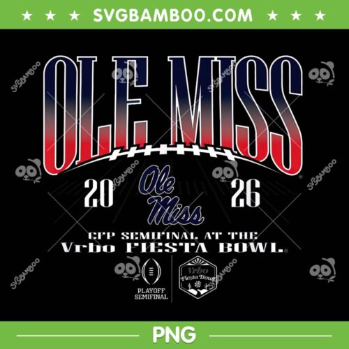 Ole Miss Vebo Fiesta Bowl 2026 PNG, Mississippi Ole Miss CFP Semifinal PNG