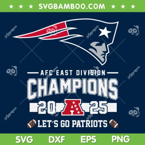Patriots AFC championship SVG PNG, New England Patriots AFC East Champions SVG