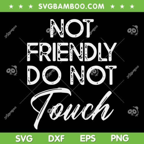 Not Friendly Do Not Touch SVG, Funny Saying Friend Retro SVG PNG