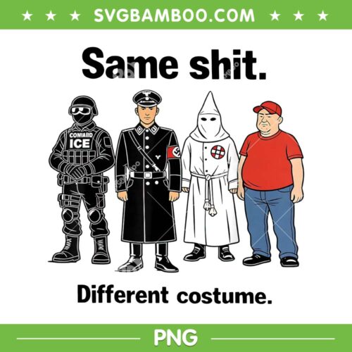 Same Shit Different Costume PNG, Satirical Character Art PNG