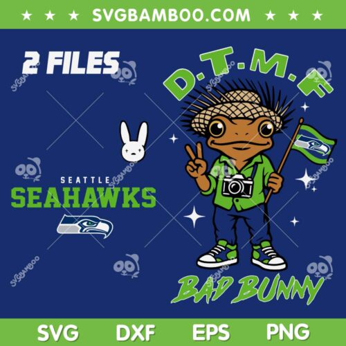 Seahawks Bad Bunny Super Bowl 2026 SVG, Bad Bunny DTMF Seahawks SVG PNG, Benito Bowl 2026
