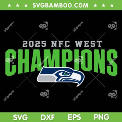 Seahawks NFC West Champions 2025 SVG, Seattle Seahawks NFL Championship SVG PNG