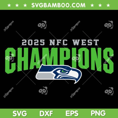 Seahawks NFC West Champions 2025 SVG, Seattle Seahawks NFL Championship SVG PNG