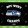 Seahawks NFC West Champs SVG PNG, Seattle Seahawks NFL Championship 2025 SVG