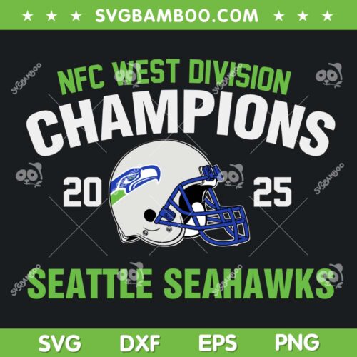 Seahawks NFC West Champions 2025 SVG, Seattle Seahawks Helmet NFC Championship SVG PNG