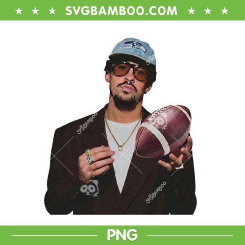 Seattle Seahawks Bad Bunny Super Bowl LX PNG, Benito Bowl Seattle Seahawks 2026 PNG