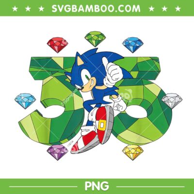 Sonic The Hedgehog 35th Anniversary PNG, Sonic Hedgehog Birthday PNG