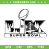 Super Bowl LX Logo Black and White SVG, NFL Super Bowl 2026 Silhouette SVG PNG