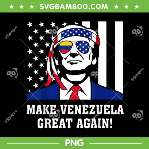 Trump Make Venezuela Great Again PNG, Trump Sunglasses American Flag PNG
