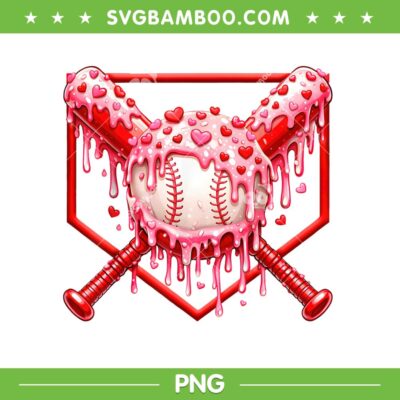 Valentines Day Baseball Ice Cream PNG, Baseball Drip Heart PNG Valentines Day Baseball Ice Cream PNG, Baseball Drip Heart PNG