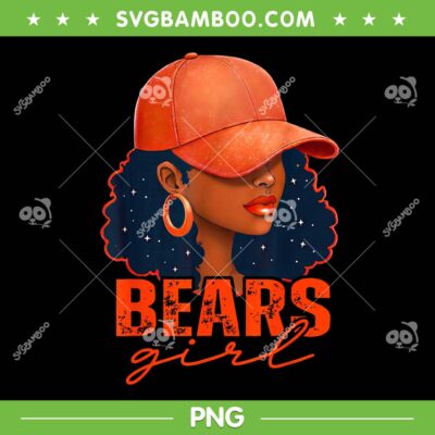 Bears Girl PNG, Black Women Chicago Bears Lover PNG Bears Girl PNG, Black Women Chicago Bears Lover PNG