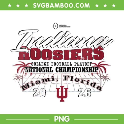 Indiana Hoosiers National Championship 2026 PNG, Indiana Football CFP 2026 Champions PNG