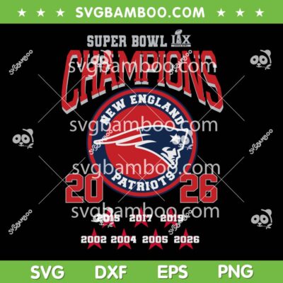 New England Patriots Championships SVG, Patriots Super Bowl Champions SVG PNG