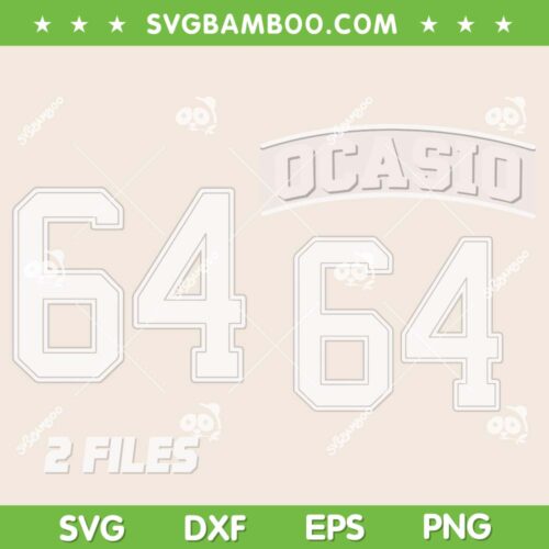 64 on Bad Bunny SVG, Bad Bunny Super Bowl 64 SVG PNG
