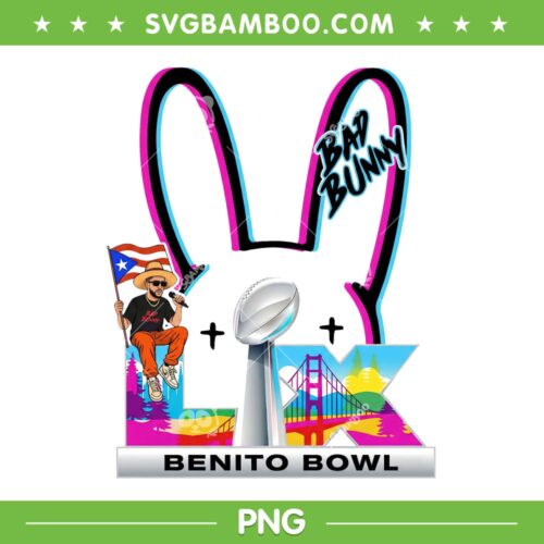 Bad Buny Benito Bowl PNG, Bad Bunny Super Bowl LX 2026 PNG