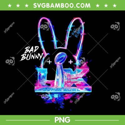 Bad Bunny Super Bowl Colorful PNG, Benito Bowl 2026 PNG