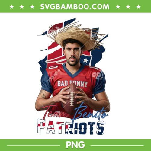 Patriots Bad Bunny Super Bowl PNG, Benito Bowl 2026 PNG