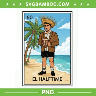 Bad Bunny Super bowl Card PNG, Benito Bowl 2026 PNG