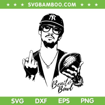 Bad Bunny Yankees Super Bowl SVG, Benito Bowl New York Yankees SVG PNG