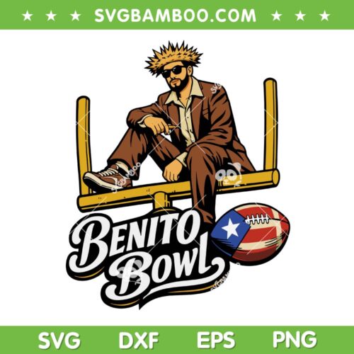 Benito Bowl 2026 SVG, Bad Bunny Super Bowl LX SVG PNG