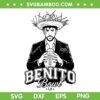 Benito Super Bowl LX SVG, Bad Bunny Super Bowl Black and White SVG PNG
