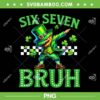 Leprechaun Dab Six Seven Bruh PNG, Retro Boys st Patricks Day 67 PNG