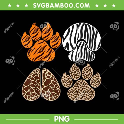Cute Animals Paw Clothes PNG, Dog Cat Paw Leopard PNG