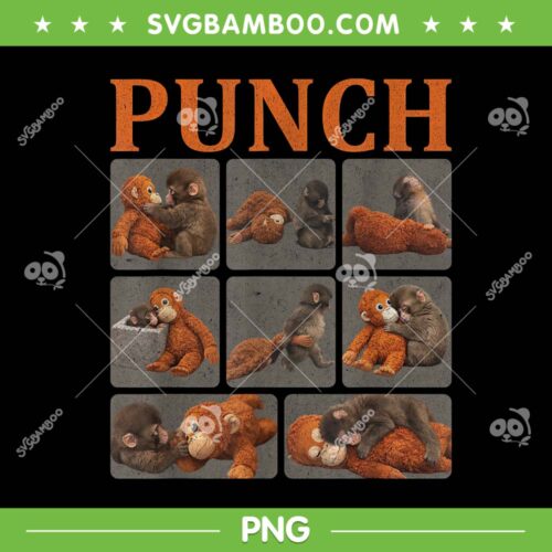 Cute Monkey Punch PNG, Punch the Baby Monkey PNG