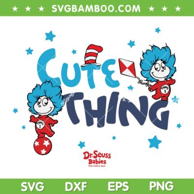 Dr Seuss Babies Cute Thing SVG, Thing 1 thing 2 Babies SVG PNG