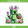 Minecraft Easter Bunny Egg PNG, Pixel Gaming Bunny Eggs Hunting PNG