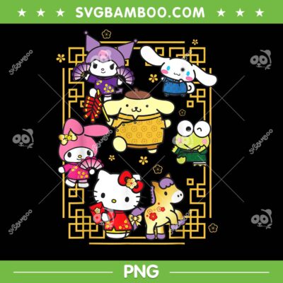 Hello Kitty and Friends Lunar New Year PNG, Sanrio Friends Chinese New Years PNG Hello Kitty and Friends Lunar New Year PNG, Sanrio Friends Chinese New Years PNG