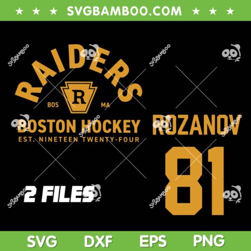 Ilya Rozanov 81 SVG PNG, Raiders Boston Hockey SVG