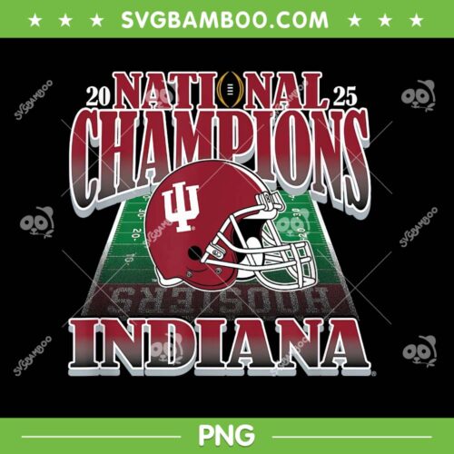 Indiana Hoosiers National Champions PNG, Indiana Football 2025 CFP National Champs PNG