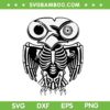 One Eyed Owl OEO Full Skeleton SVG, Skeleton Owl SVG PNG