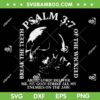 Psalm 37 Skull SVG PNG, Skull Christian Religious Bible Verse SVG
