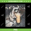 Raccoon Drinking Iced Coffee PNG, Funny Raccoon Meme PNG Raccoon Drinking Iced Coffee PNG, Funny Raccoon Meme PNG