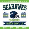 Seahawks Champions Super Bowl 2026 SVG, Seattle Football Champions SVG PNG