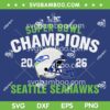 Seahawks Super Bowl LX Champions SVG, Seahawks Beat Patriots 2026 SVG PNG Seahawks Super Bowl LX Champions SVG, Seahawks Beat Patriots 2026 SVG PNG
