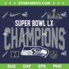 Seahawks Super Bowl 2026 Champions SVG, Seattle Seahawks Champs SVG PNG