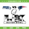Patriots vs Seahawks Super Bowl LX SVG, Benito Bowl 2026 SVG PNG Patriots vs Seahawks Super Bowl LX SVG, Benito Bowl 2026 SVG PNG