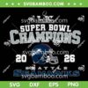 Seahawks Super Bowl Champions SVG PNG, Seattle Seahawks Super Bowl 2026 SVG