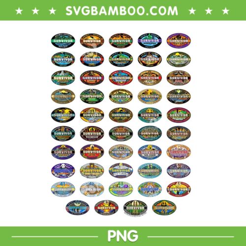 Survivor Seasons 50 PNG, Seasons of Survivor Logo PNG