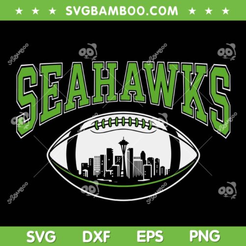 Seahawks City Skyline SVG, Super Bowl LX Go SeaHawks SVG PNG