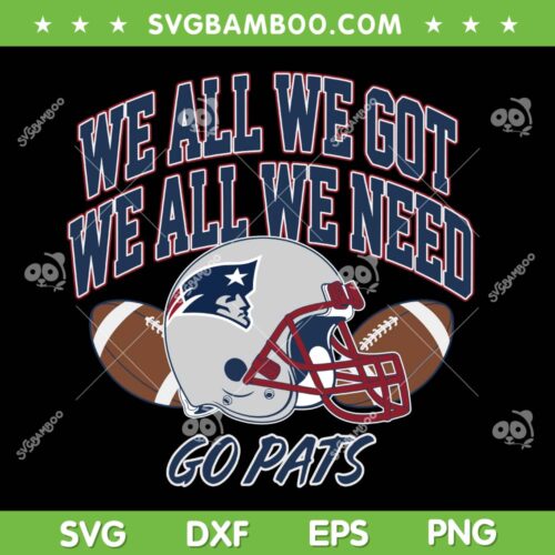 We All We Got Patriots SVG, Patriots Sport We All Need SVG PNG
