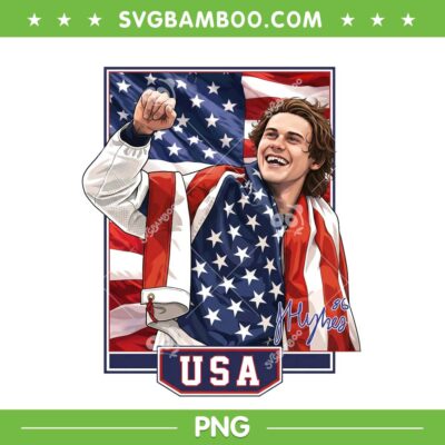 Jack Hughes USA Hockey PNG, Jack Hughes American Flag PNG
