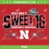 Nebraska Cornhuskers Sweet 16 PNG, 2026 Men's March Madness PNG Nebraska Cornhuskers Sweet 16 PNG, 2026 Men's March Madness PNG