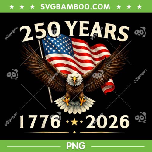 250 Years Anniversary USA Patriotic PNG, Eagle 250th Independence Day PNG