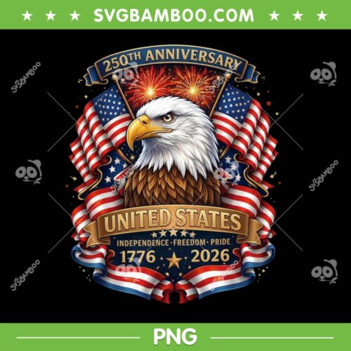 250th Anniversary US 2026 PNG, 250 Years 1776-2026 PNG