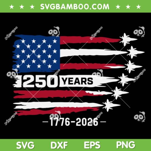 Air Force 250 Years SVG PNG, 250th USA Birthday 4th of July SVG